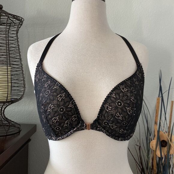 Victoria’s Secret Very Sexy black‎ lace plunge bra size 32DDD - Picture 2 of 11